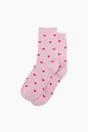 Light Pink Love Hearts Combed Cotton Glitter Socks, Image 3 of 4