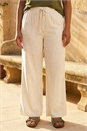 Stone Curve Linen Blend Trousers, Image 2 of 4