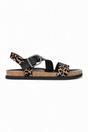 Brown Womens "Lance" Footbed Strappy Flat Sandals, Image 1 of 6