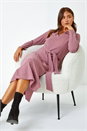 Rose Ribbed Midi Jumper Stretch Dress , Image 1 of 5