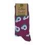 Purple 1 Pack Ladies Cotton Novelty Design Fruit Socks, Image 5 of 5