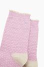 Light Pink Sock Talk Light Pink Polka Dots Combed Cotton Glitter Socks, Image 2 of 4