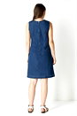 Blue Denim Shift Dress, Image 3 of 4
