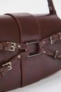 Brown Women's Mini Shoulder Bag with Belt Details, Image 2 of 4