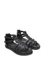 Black XY LONDON Black 'Haden' Flatform Gladiator Sandals With Chunky Sole, Image 5 of 6
