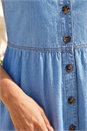 Denim Button Down Midi Dress, Image 4 of 4