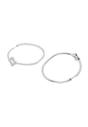 Silver Clover Hoop Earrings, Image 3 of 5