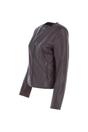 Brown Ashwood Leather Brown 'Corina' Collarless Casual Leather Jacket, Image 3 of 4