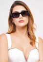 Black AVANT-GARDE PARIS Black Retro-Inspired Bold Rectangle Sunglasses, Image 6 of 7