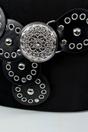 Black Wide Eyelet Disc Belt, Image 2 of 2