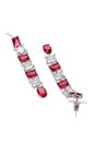 Red Hot Red Square Drop Earrings, Image 3 of 4