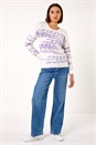Ivory  Space Dye Fluffy Knit Jumper, Image 2 of 5