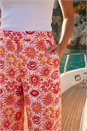 ORANGE Dusk Floral Print Wide Leg Trousers, Image 4 of 4