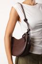 Dark Brown Envie Crescent Faux Leather Shoulder Bag, Image 6 of 6