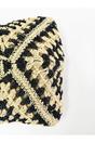 Black Black Woven Straw Shoulder Bag, Image 3 of 5