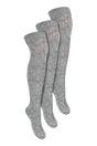 Grey 3 Pairs Over The Knee Wool Socks, Image 1 of 4
