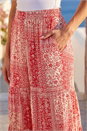 Red Tile Tiered Palazzo Trouser, Image 4 of 4