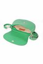 Green Italian Leather Crescent Crossbody Bag, Image 3 of 3