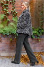 Grey Faux Snow Leopard Fur Coat, Image 4 of 4