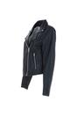Black 'Caro' Real Leather Biker Jacket, Image 3 of 5