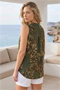 Green Leaf Print Vest Top, Image 3 of 4