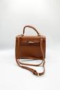 Brown Top Handle Satchel Tote Bag, Image 5 of 5