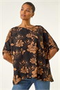 Amber Floral Buttoned Back Top, Image 2 of 5