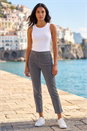 Grey Corduroy Stretch Denim Trousers, Image 1 of 4
