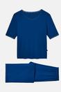 Navy British Boxers Navy "Navy Peony" Bamboo Lace Pyjama Set, Image 4 of 6