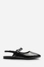 Black Alena Double Strap Backless Mary Jane Flats, Image 2 of 7