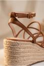 Tan iKrush Tan Olivia Womens Strappy Espadrille Platform Sandals, Image 7 of 8