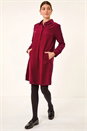 Red Corduroy Tunic Shirt Dress, Image 1 of 5