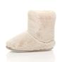 Beige Faux Fur Lined Slip On Memory Foam Mules Slippers, Image 3 of 6