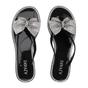 Black Diamante Bow Toe Post Jelly Sandals Flip Flops, Image 1 of 6