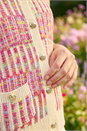 Pink Spacedye Button Knitted Cardigan, Image 4 of 4