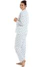 Blue Camille Lingerie Blue Ditsy Floral Print Cotton Pyjama Set, Image 4 of 5