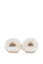 Tan Fenland England Tan 'Sophie' Sheepskin Fluffy Sliders with Suede Top, Image 4 of 4