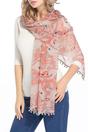 Pink Flamingo Pom Pom Trim Scarf, Image 1 of 3