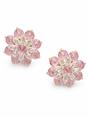 Light Pink Crystal Bloom Cluster Stud Earrings, Image 1 of 3