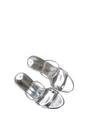 Silver 'Kay' Slip On Stiletto Heel Mules With Open Toe, Image 6 of 6