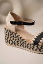 Black Cordelia Woven Espadrille Wedge Sandals, Image 3 of 5