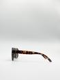 Brown 70's Navigator Sunglasses In Tortoiseshell, Image 4 of 5