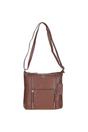 Brown 'Donegal' Practical Real Leather Shoulder Bag, Image 2 of 5
