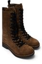 Brown Womens Leather Ankle Boots-NOLE175, Image 5 of 5
