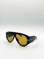 Orange Oversized Rounded Sunglasses, Image 2 of 6