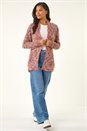 Multi  Fluffy Longline Cosy Cardigan, Image 2 of 5