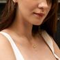 Gold Turquoise Evil Eye Eyelash Drop Sterling Silver Necklace, Image 7 of 8