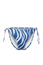 Multi Zebra Print Hardware Detail Tie Side Bikini Bottom with Adjustable Fit, Image 2 of 4