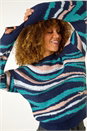 Teal Sequin Animal Print Jumper, Image 1 of 5