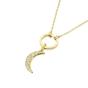 Gold Gold Plated Crescent Moon Pendant Charm Necklace, Image 1 of 1